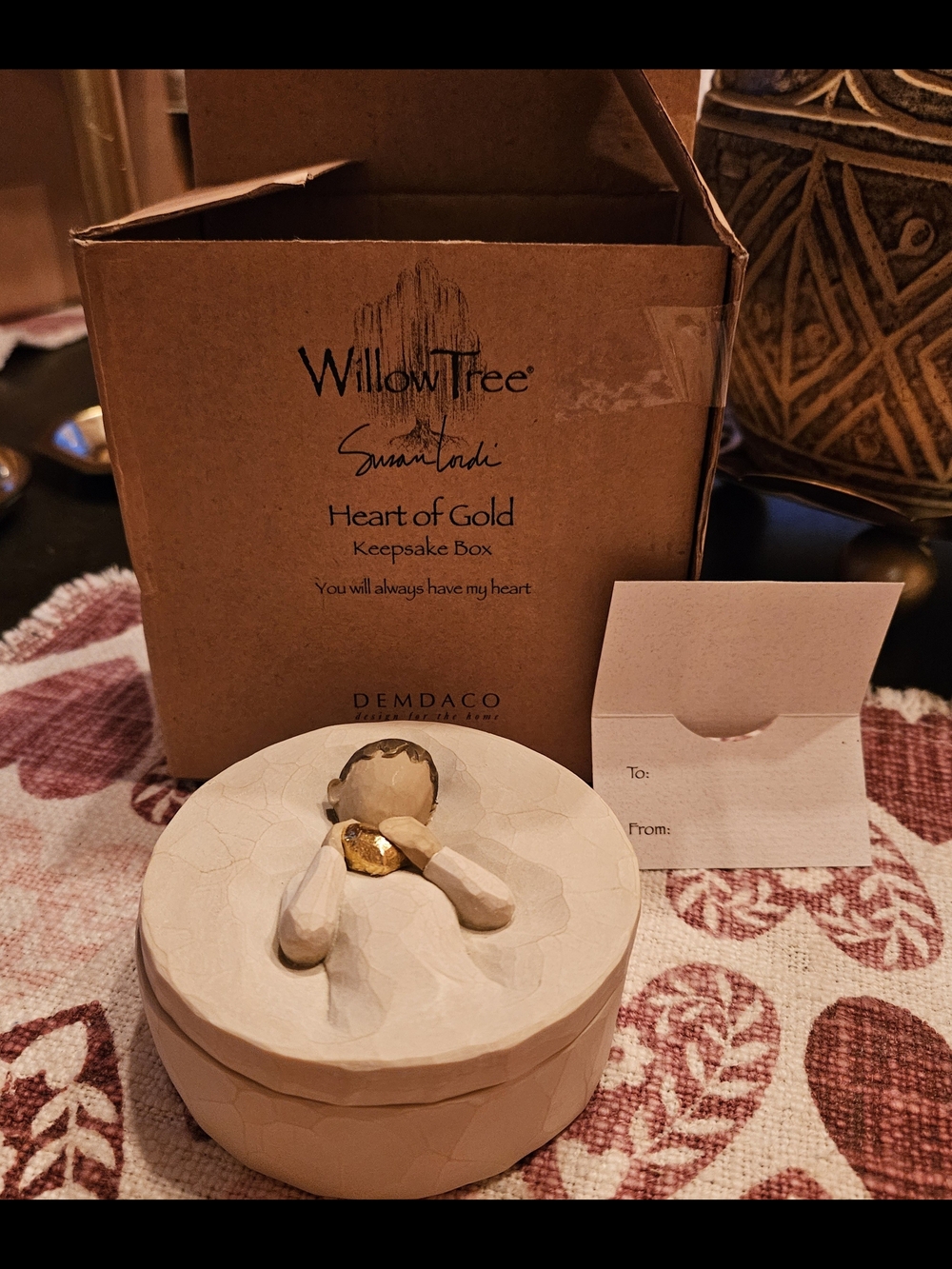 Willow Tree Heart of Gold Keepsake Box New in Box